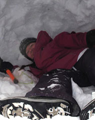 Quinzhee snow cave